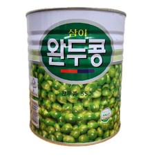 삼아 완두콩 3Kg X6캔 완두콩통조림 완두콩캔 대용량완두콩 스프용완두콩 샐러드용완두콩 떡고명완두콩, 6개