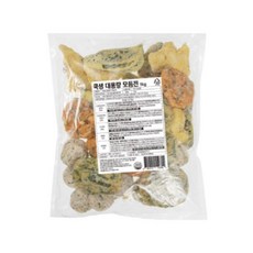 쿡생 대용량 모듬전 1kg 업소용 분식 튀김 안주 냉동전 부침개 김치전 깻잎전 고기완자 동태전 부추전, 1개