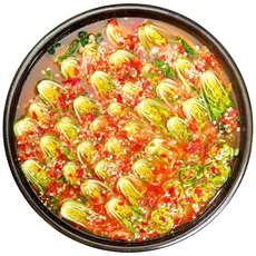 셰프애찬 꽁보리김치 얼갈이 물김치 김치, 3kg, 1개