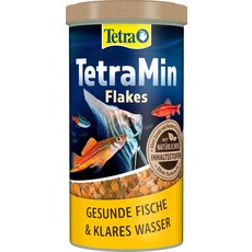 Tetra Min Flakes 관상어 열대어 사료 어류 식품 1L, 1개