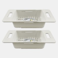 벅칼 길이조절 슬라이드 채반 식기건조 과일 채소 물기제거, 2개, onecolor, 1단
