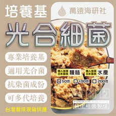 萬遠海研社 光合細菌培養基 PSB專業培養 雙重抗染菌成份 菌種穩定可多代培養, 1個, 光合菌培養基 100g