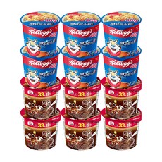 켈로그 컵시리얼30g 12개(콘푸로스트*6+첵스초코*6), 1세트