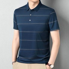 2026男士夏季Polo衫短袖休閒衫 條紋翻領T恤 輕薄吸濕排汗運動商務POLO衫