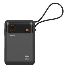 모루이 65W 대용량 보조배터리 MT-65 20000mAh, 블랙