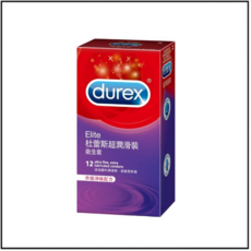 Durex 杜蕾斯 Elite 超潤滑裝 衛生套, 1個, 12片