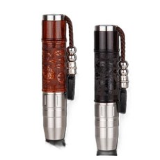 七彩翡翠 玉石強光手電筒 檀木款 翡翠水晶鑑定 錢鈔防偽, 1個, 04071-1 紅檀木款