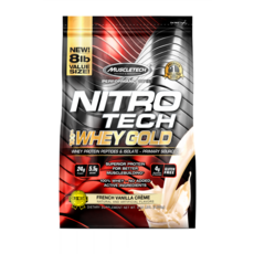 MUSCLETECH Nitro Tech Way Gold 法國香草奶油, 1個, 3.63公斤