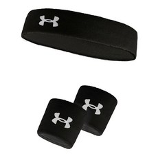언더아머 헤어밴드 퍼포먼스 밴드세트, 블랙, 1개