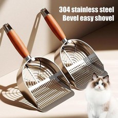홀더가있는 금속 고양이 빠른 삽 스틸 스테인레스 쓰레기 선별 특종 애완 동물 용품 똥 스쿠, F. 플라스틱 고양이 쓰레기 주걱 주요 사진