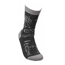 Primitives By Kathy Socks Talked To People Today 회색. 원사이즈 180211, Primitives By Kathy Socks Talk