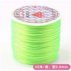 彈性線 60米 寬0.8mm, diy手工串珠扁形水晶彈力線佛珠手鍊彈力繩寬0.8MM鬆緊線結髮線, 1件