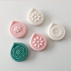 절편 떡 답례품 명절 캔들 비누 전통문양 실리콘 몰드 4종, B