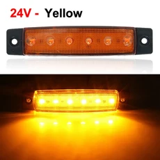 스카니아 트럭 부품 LED 버스 사이드 표시등 자동차 신호 브크 후방 경고 일러 조명 트럭 액세서리 20 PC, 02 24VYELLOW