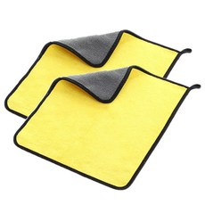 999피싱 도톰 피싱타올 낚시 수건 양면 극세사 다용도 차량 세차 타월 고리형, 2개, 옐로우