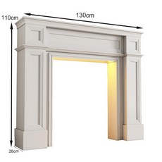 벽난로 벽장식 콘솔 유럽식 현관 거실 원목, ( 화이트 130cm 28cm 110cm