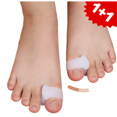 [1+1] 린델 실리콘 발가락 교정기 오른발 왼발 2SET(4P), 2개