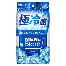 Biore 蜜妮 男性身體濕巾 極涼感型 28片入, 1個