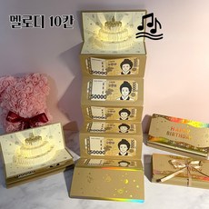 생일 축하 용돈 카드 멜로디 입체 팝업 봉투, 1개, 멜로디10칸