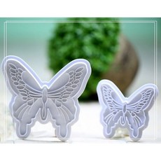 蝴蝶餅乾壓花模具 翻糖工具 烘培裝飾 兩件套裝, 詳見包裝, 詳見包裝