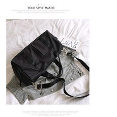 旅行包男女通用新款可套拉桿箱網紅手提大容量運動健身包行李袋潮, 1個, 黑色加厚（有干濕分離和獨立鞋倉）