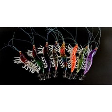 연피싱 최신형 리얼 새우에기 8cm UV 케이무라 바디 쭈꾸미 갑오징어 한치, 1개, 2.수박