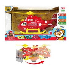 자동 방향전환 뽀로로 불빛 경찰 헬리콥터 창의력 인지발달 유치원, 1개, 혼합색상