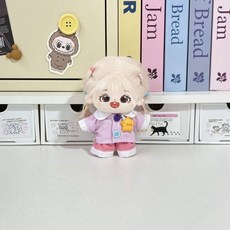 40cm 인형 의상 솜인형옷 귀여운 솜인형 자세 아이돌 앉은 인형옷 무속성 솜깅이 잠옷, 페어리 베리 파우더 10cm