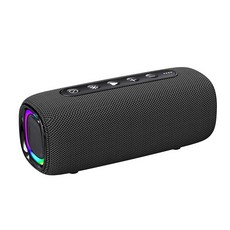EPOCH 無線藍牙音箱 戶外防水便攜式重低音 RGB燈效, 一個, 黑灰色