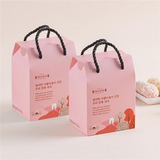 해미한과 구디백 핑크가방 유과 선물세트 모듬유과 7입 전통과자 답례품 포장