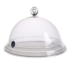 [모사찌] 돔커버 전자레인지 빵 떡 케이크 고기 훈연 아크릴 대 XL사이즈, 돔커버 XL (손잡이 포함), 1개