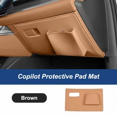 쿠쿠스토어 BYD 한 L DMI/EV 코파일럿 가죽 보호 패드 매트 자동차 인테리어 스타일링 개조 액세서리, 01 Brown