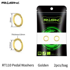 RISK 자전거 티타늄 페달 와셔 스페이서 개스킷 산악 로드 크랭크 보호 O 링 듀얼 2, Rainbow, 한개옵션1