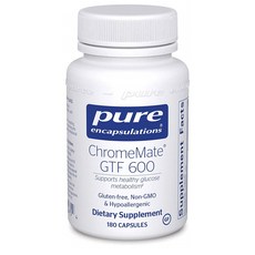 Pure Encapsulations ChromeMate GTF 600 퓨어 인캡슐레이션 크롬메이트 180캡슐, 1개, 180정