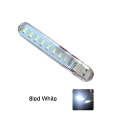 GEEKI USB 라이트 램프 휴대용 미니 조명 북라이트 노트북 PC 독서등 Led Usb 빛 DC5V 울트라 브라이트 독서 책 3/8/24LED 전원 은행