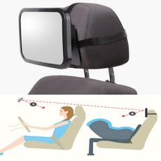 카시트 후방거울 운전석 꿀벌 차량안전거울 장난감 미니 보조, 1개, 보조 룸미러