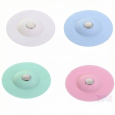 排水孔塞 可開關式濾水塞 TPR材質 直徑10cm 多色可選, 通用型排水孔過濾網 按壓式止水閥-(一組2入), 1套