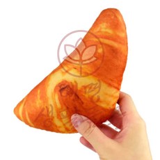 크로와상모양 강아지 놀이인형