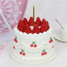 모형 케이크 생일 소품 파티용품 촬영용 샘플 스튜디오 케잌 클레이, 6인치, H02