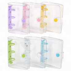 미니링바인더 투명 미니바인더 링철 케이스 카드 명함 사진 정리 휴대 파우치, 1개, 블루