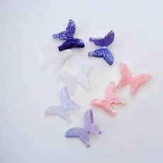 20mm 입체감이 좋은 나비 장식 한복장신구 재료, 핑크톤, 1개