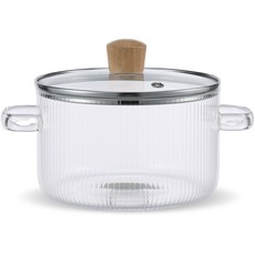 1600ML 2300ML 유리 요리 냄비 투명한 붕규산 뚜껑이 있는 다기능 스튜 요리용, Transparent 1600ML