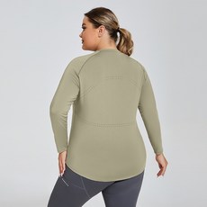 DFMEI 大碼長款遮臀顯瘦瑜伽服網孔美背透氣長袖跑步健身上衣運動服女士