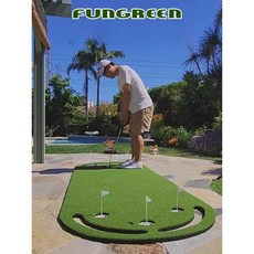 골프 퍼터 매트 퍼팅 실내 연습기 와이드형 경사조절, 1개, 3단 분리식 퍼터