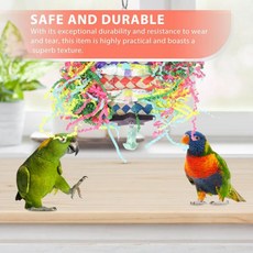 나무 재질의 앵무새 씹는 걸이형 내구성 깨지지 않는 깨끗하게 찢어지는 새장용 씹고 놀기, 1개, 기본