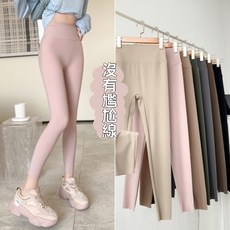 無尷尬線鯊魚打底褲，亮色瑜伽褲，秋冬加絨款無縫彈力芭比褲