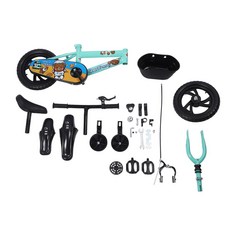 어린이용 자전거 2-9세 여아용 보조 바퀴가 장착된 접이식 12-18인치, 12인치, 04 Khaki B, 1개