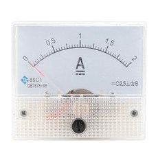 STK 아날로그 전류 패널 미터 회로 테스트 용 DC 전류계 암페어 테스터 게이지 선택할 수있는 다중 측정 범위, 64x63x56mm, 다른, 0-2MA, 1개