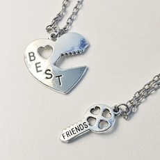 리빙릿 우정 목걸이 써지컬 스틸 커플 학생 퍼즐 펜던트