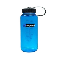 Nalgene 473.2ml(16온스) 넓은 입구 물병 슬림 컵 홀더 사이즈 BPA 프리 내구성 및 누출 방지 경량 여행용 병 슬레이트 블루